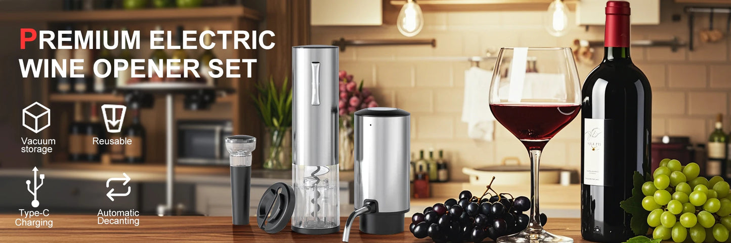 Electric Wine Opener Gift Set for Kitchen, Bar & Parties! πΎπ