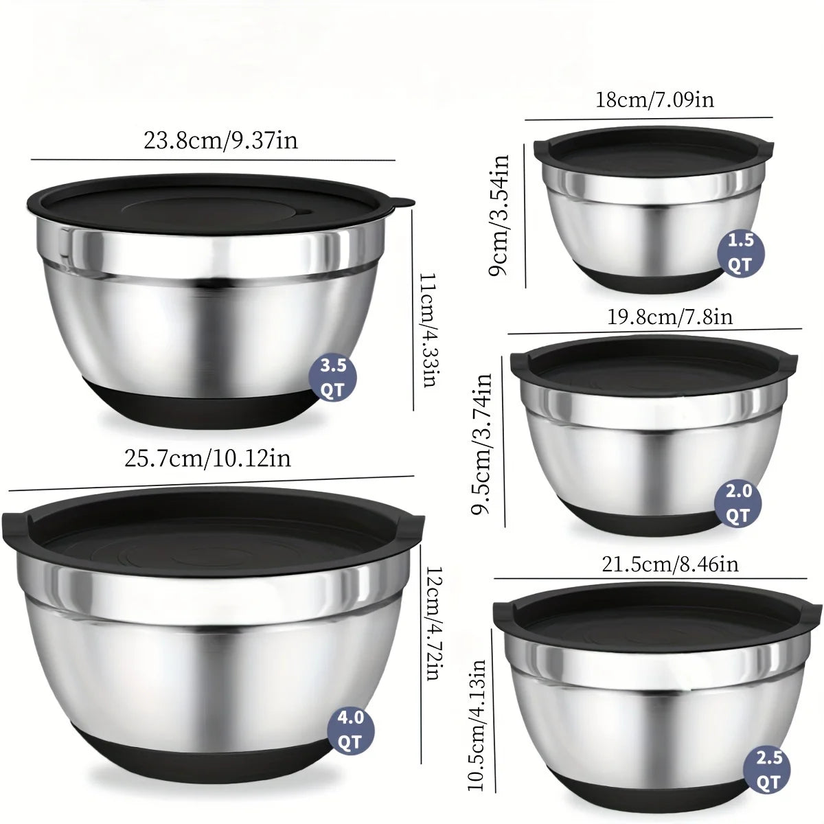 8PCS Airtight Lids, Non-Slip Bottoms & Attachments for Baking & Serving! π°π©βπ³