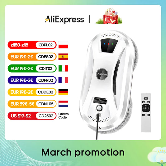 Electric Glass Cleaner with Remote Control for Home π πͺ