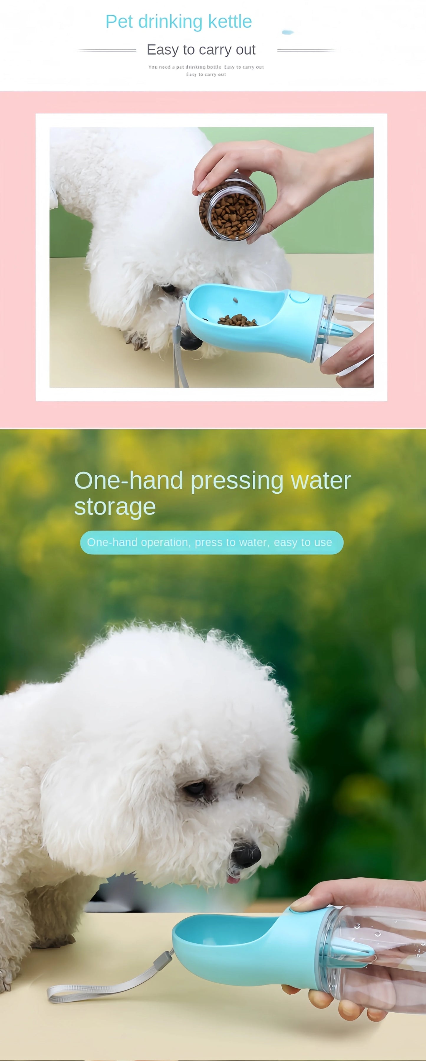 Portable Dog & Cat Water Bottle Container for Pets! π§π