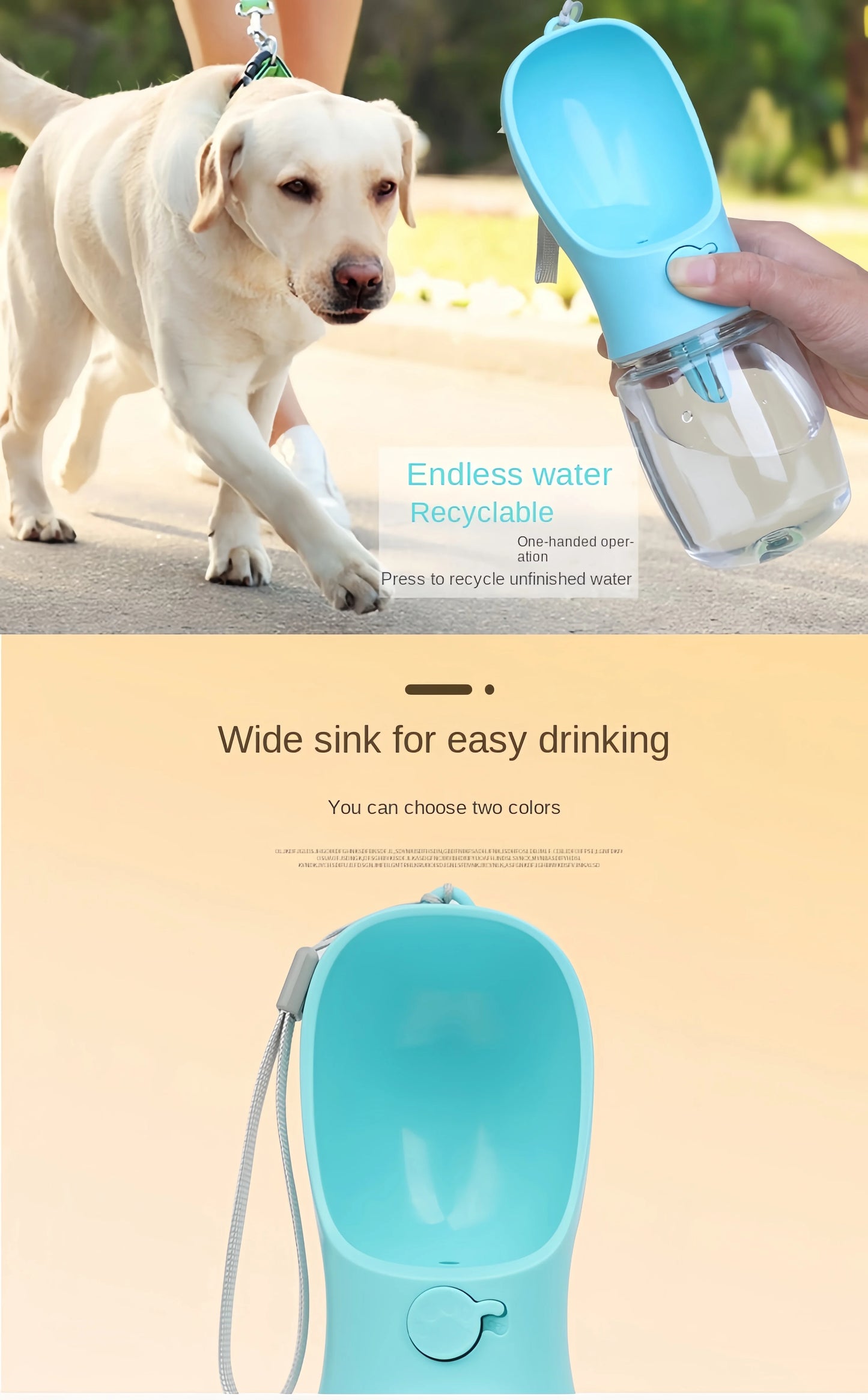 Portable Dog & Cat Water Bottle Container for Pets! π§π