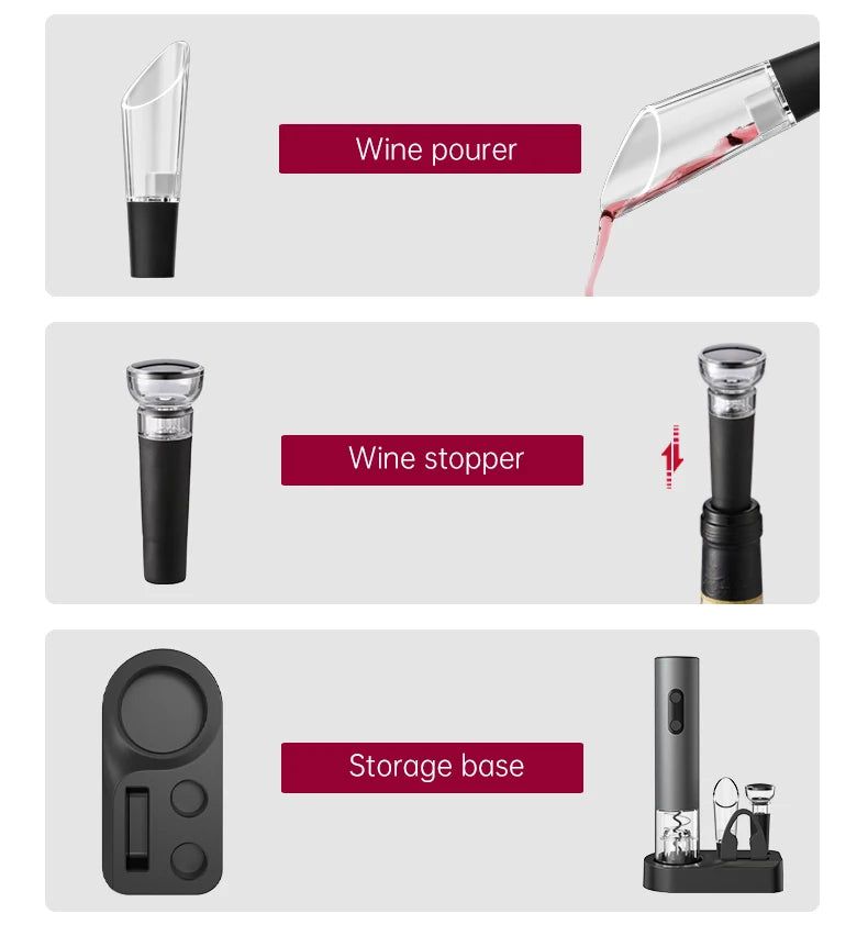 Electric Wine Opener Gift Set for Kitchen, Bar & Parties! πΎπ