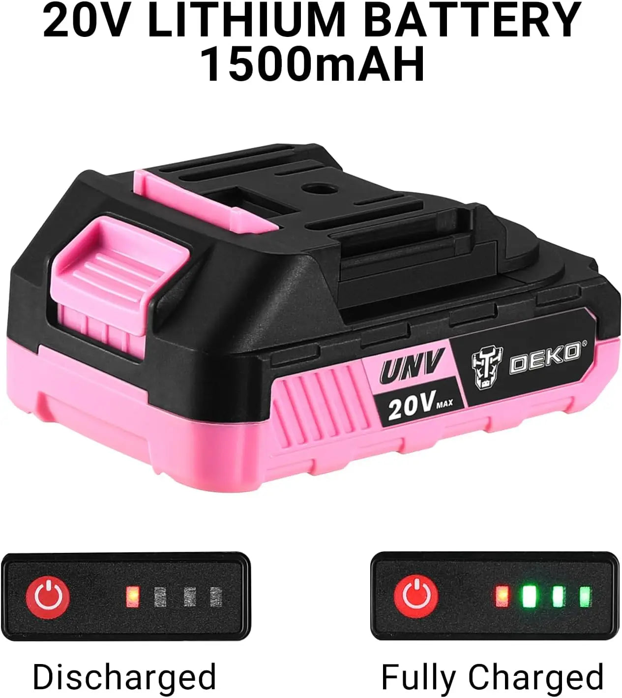 DEKO 20V Pink Cordless Power Drill β Electric Drill Set for Women! ππ§