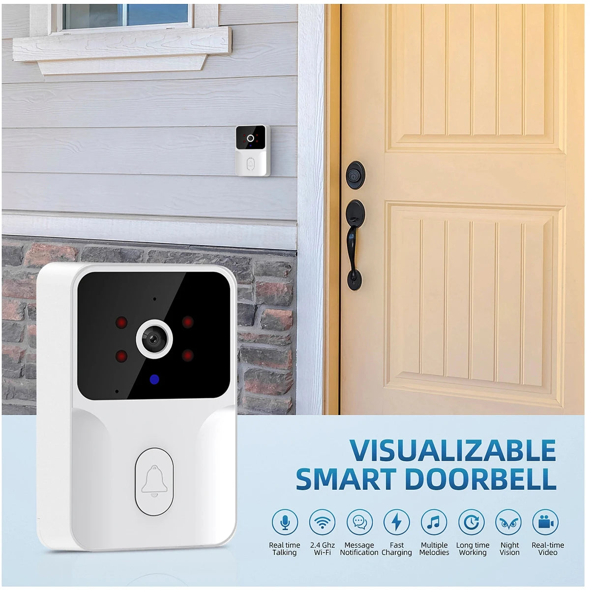Tuya Smart Wireless Video Doorbell β HD Security Camera with Night Vision & 2-Way Audio π₯ποΈ