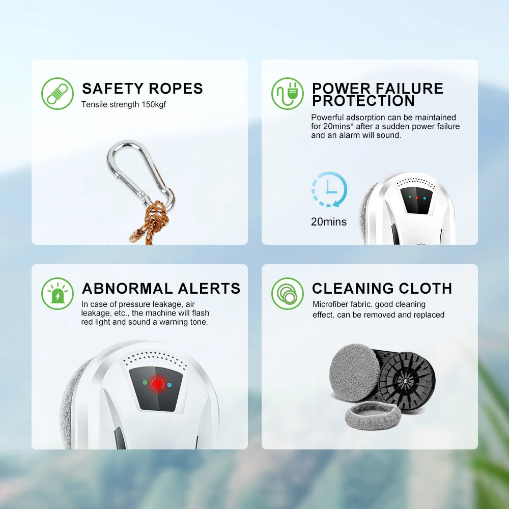 Electric Glass Cleaner with Remote Control for Home π πͺ