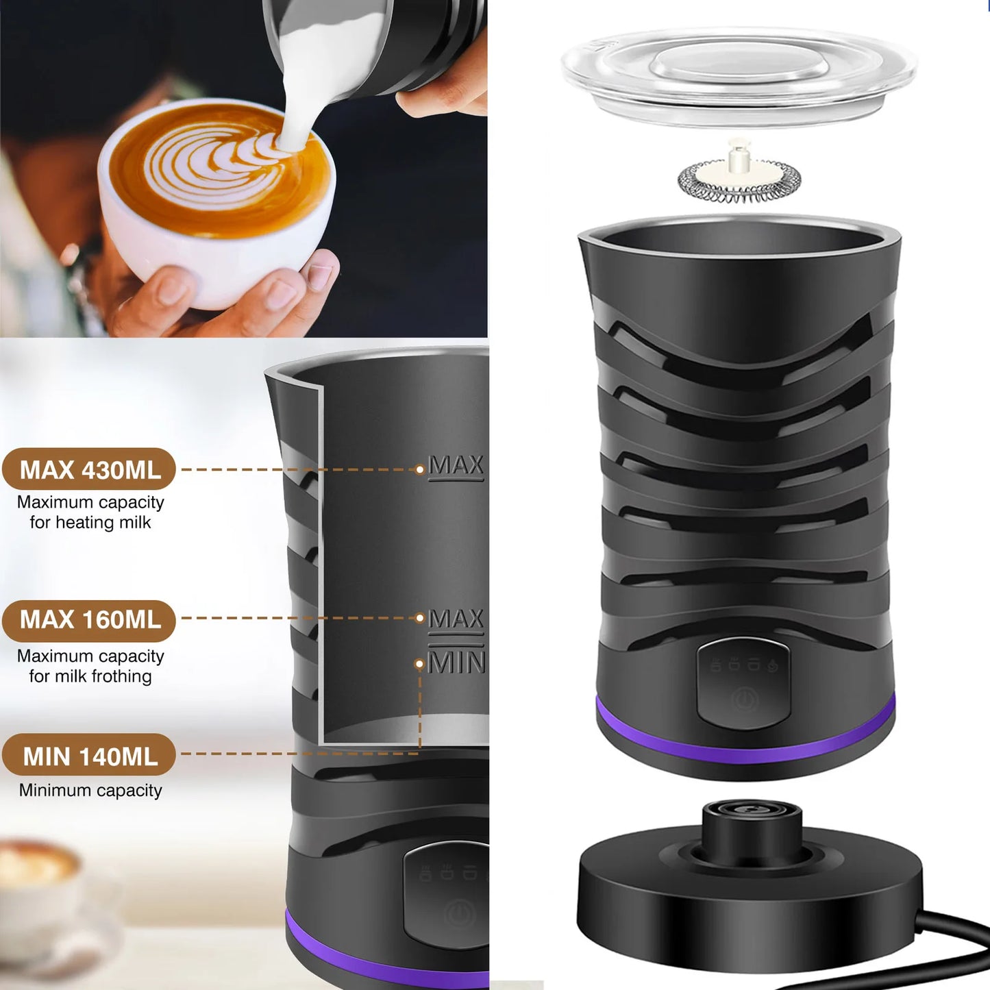 4 in 1 Automatic Hot & Cold Foam Maker for Coffee, Cappuccino & Latte! π₯π₯