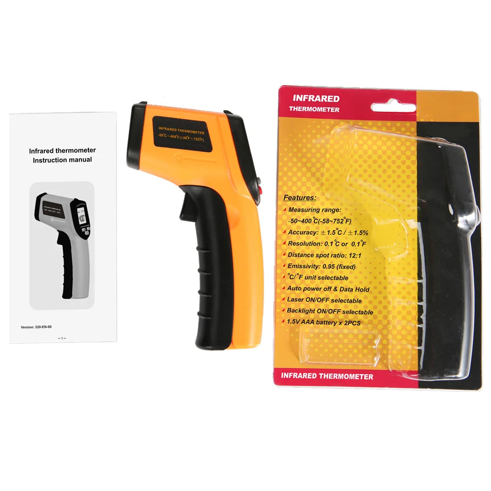 Digital Infrared Thermometer Contactless IR Laser Pyrometerππ₯