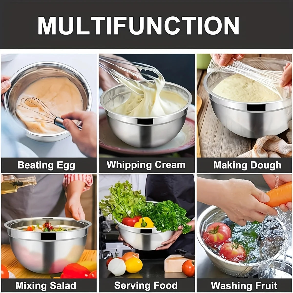 8PCS Airtight Lids, Non-Slip Bottoms & Attachments for Baking & Serving! π°π©βπ³