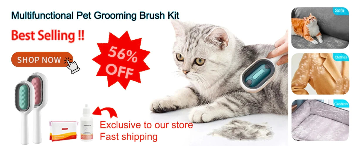 🐾🐶 Dog Brush Grooming Accessories – Anti-Lice Knotting Comb✨🐱