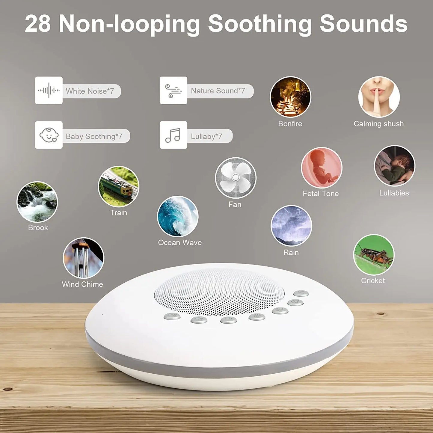 Baby White Noise Sound Machine 28 Soothing Sounds for Peaceful Sleep! šš¼