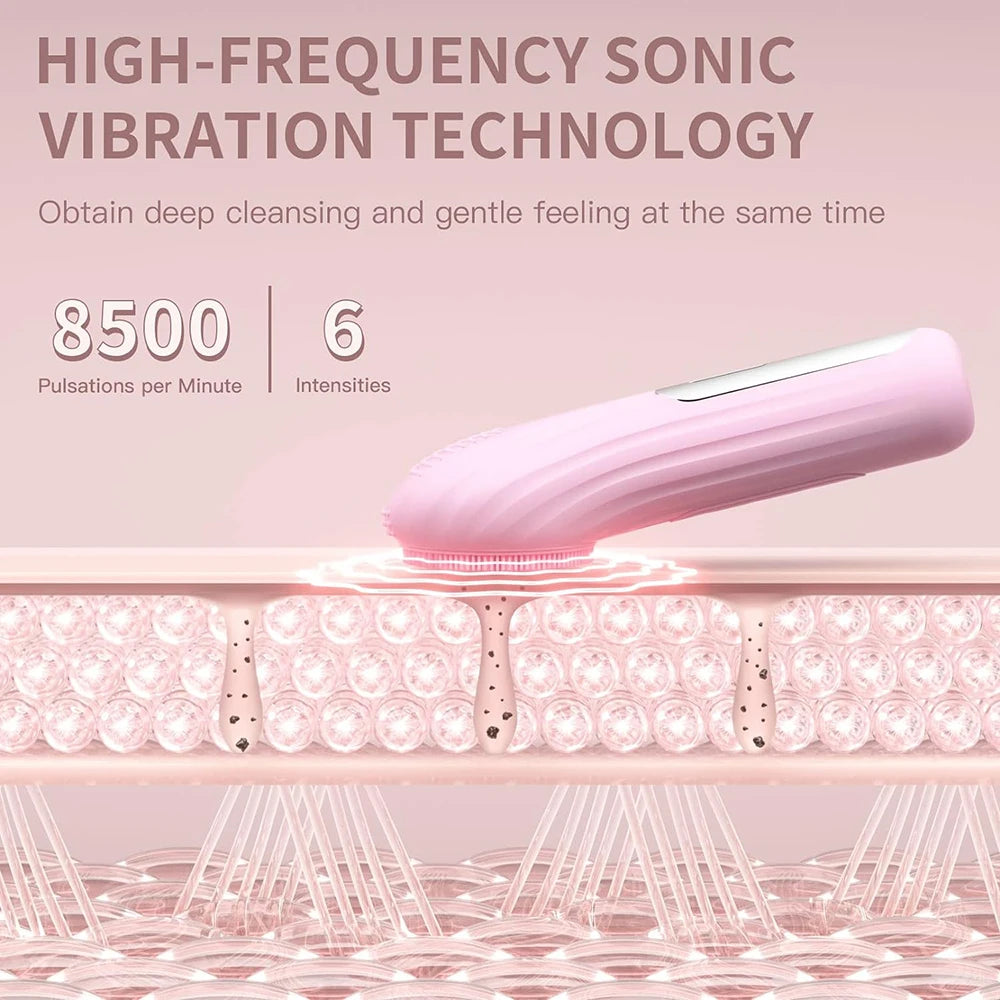 Sonic Waterproof Facial Cleansing Brush, Rechargeable Deep Clean Exfoliating Scrubber! ππ¦