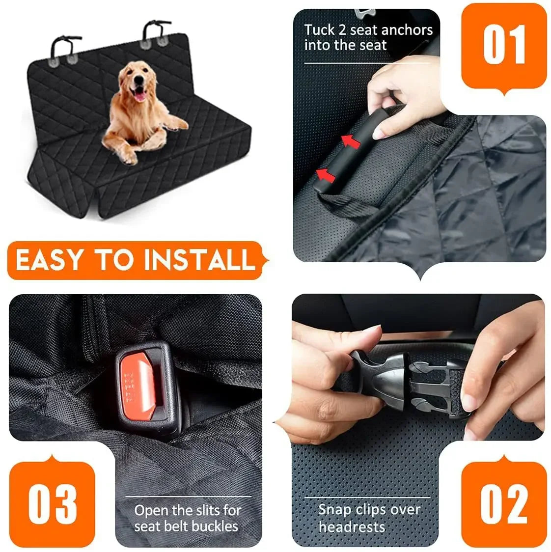 ππΆ Waterproof Dog Car Seat Cover for Pet Travel! ποΈβ¨