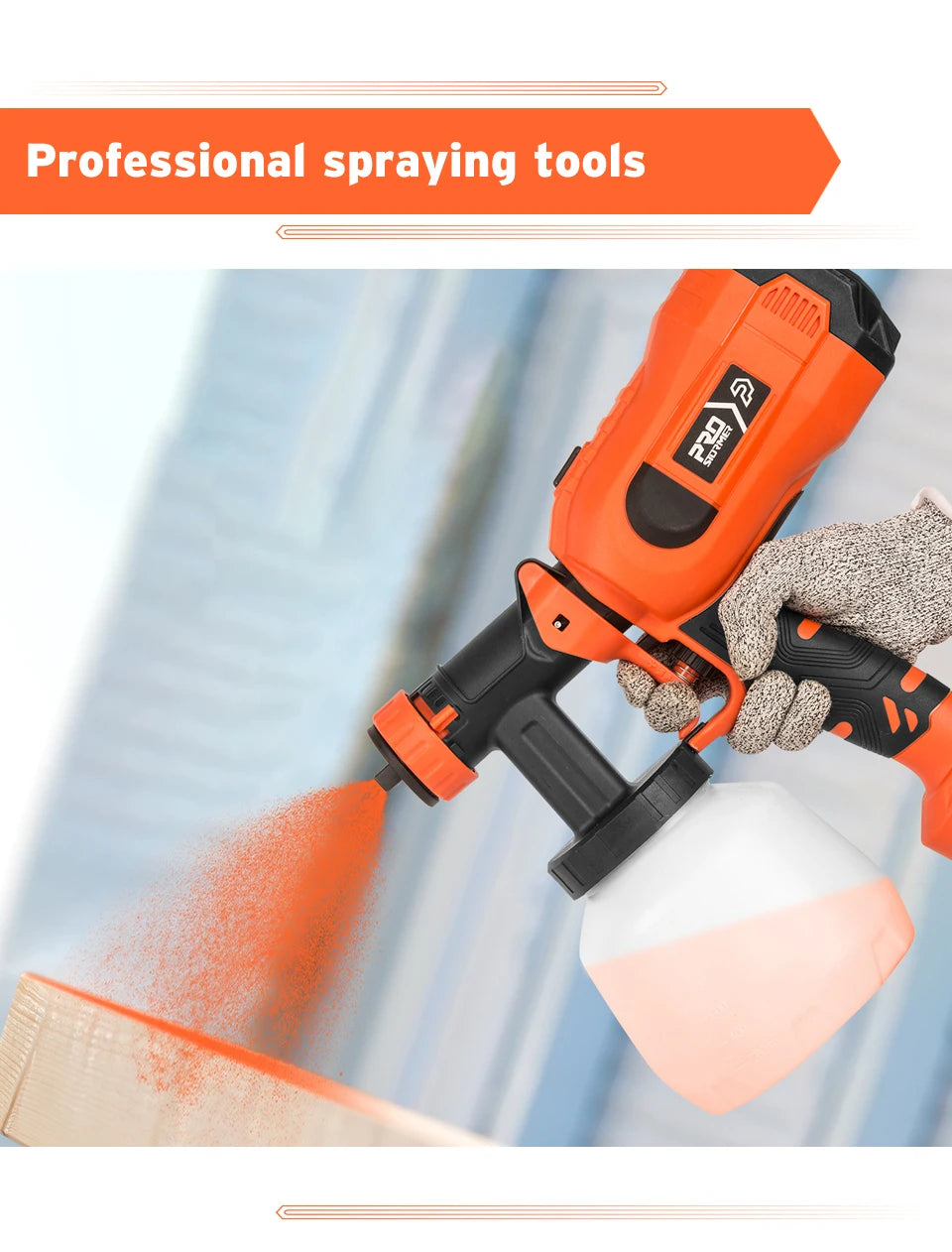 750W Electric HVLP Paint Sprayer β 4 Nozzle Sizes, 1200ml Tank for Easy & Precise Spraying! π