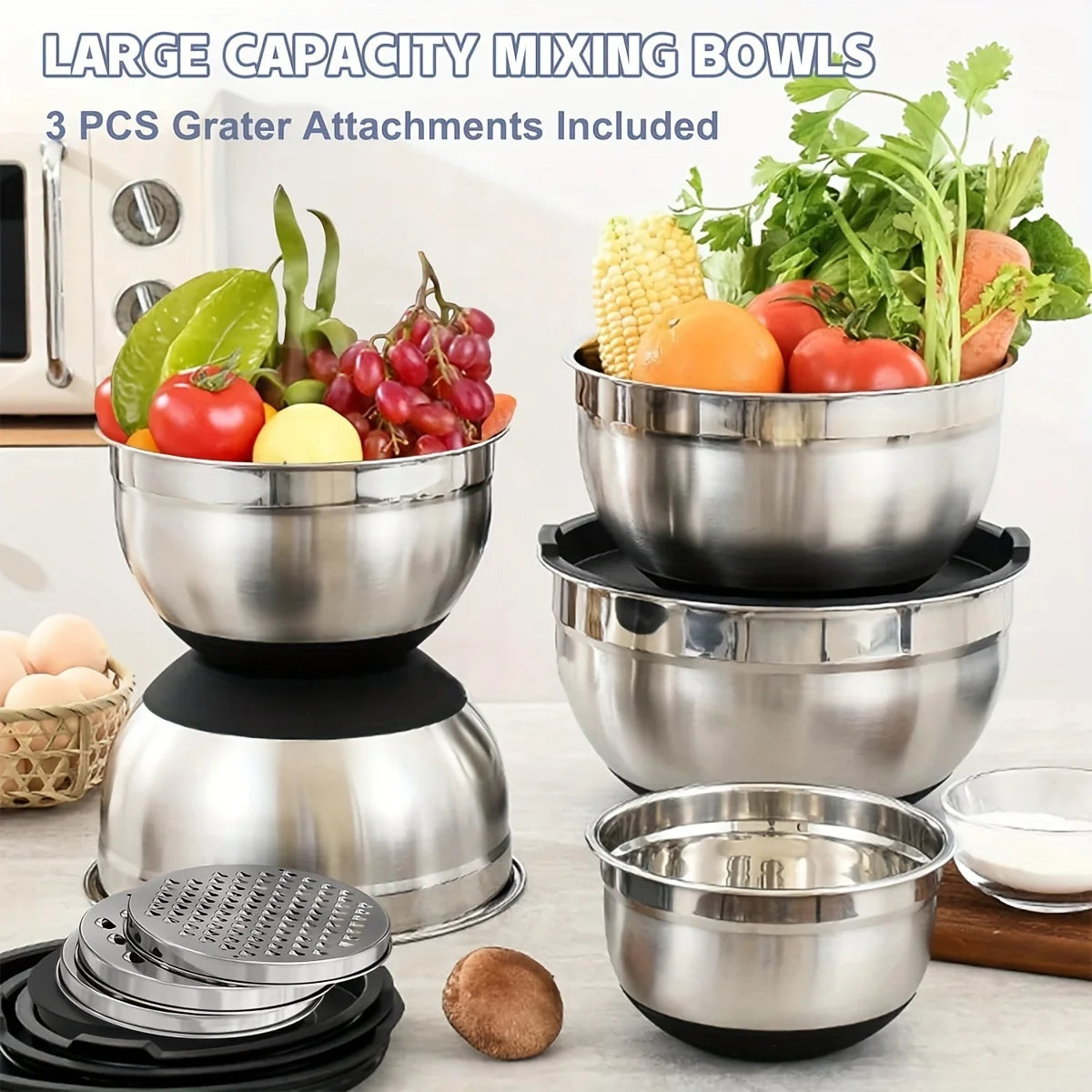 8PCS Airtight Lids, Non-Slip Bottoms & Attachments for Baking & Serving! π°π©βπ³