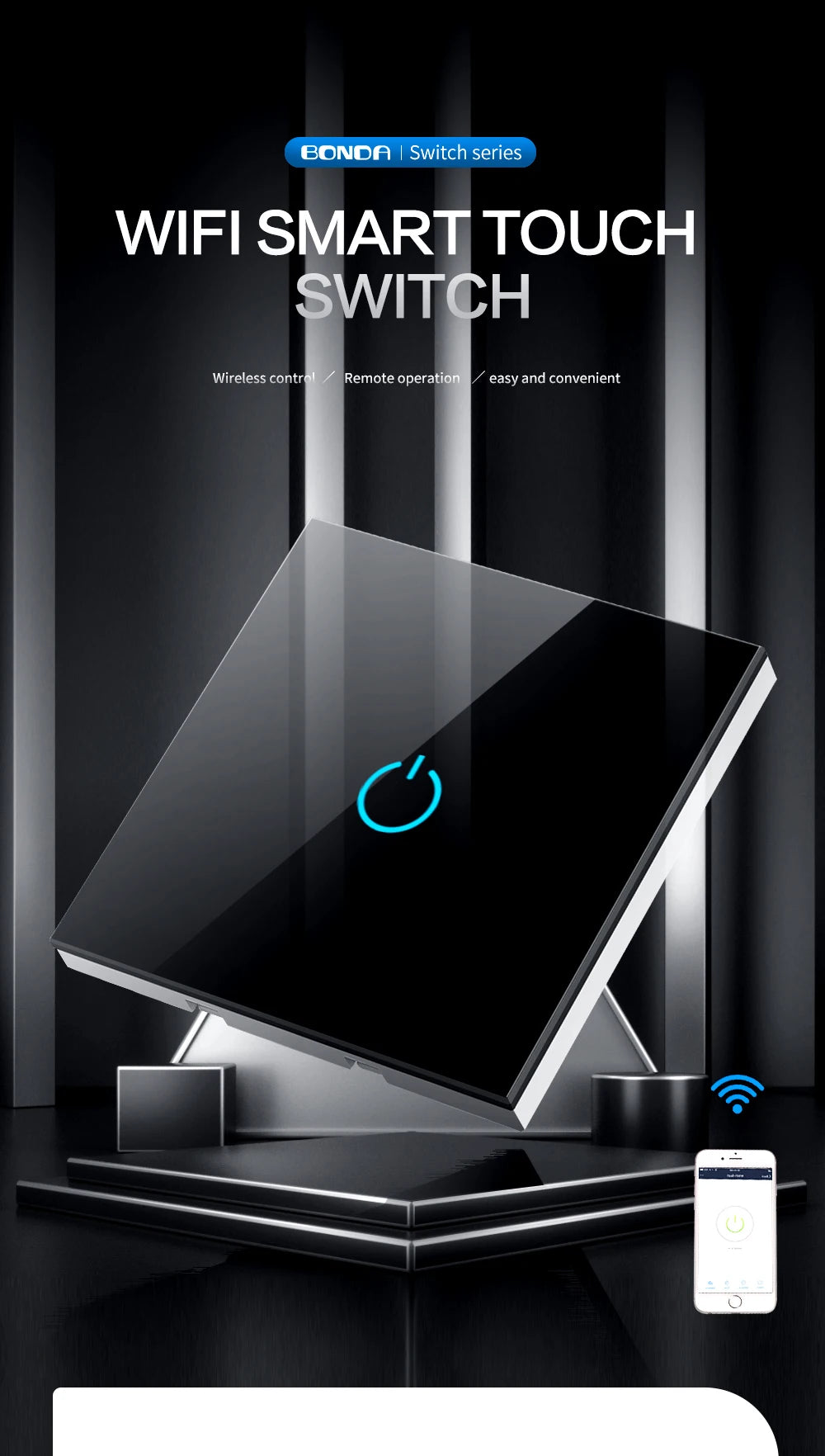 BONDA Smart WiFi Touch Switch β Alexa & Google Home Compatible! π₯
