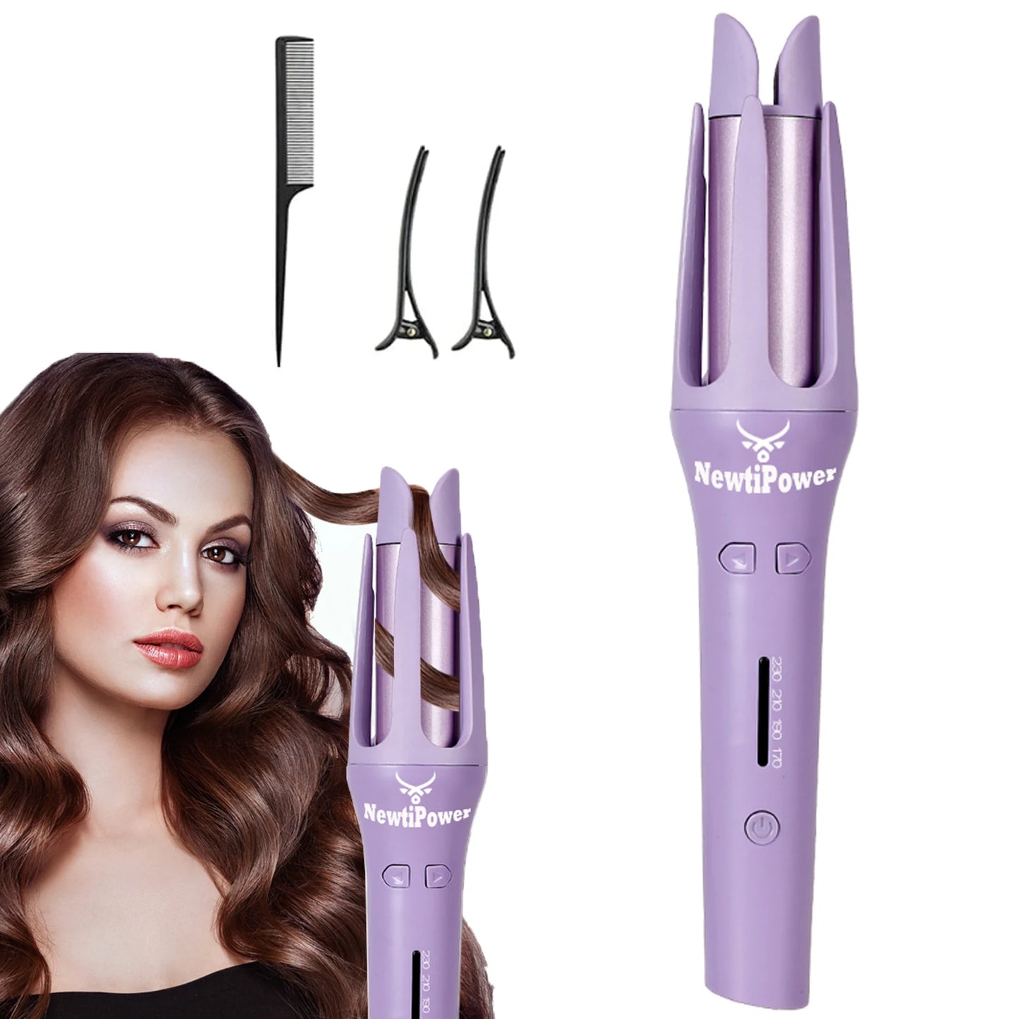 Tinsol 2 in 1 Automatic Hair Curler 32MM Auto Rotating Ceramic Hair Roller Professional Curling Iron Curling Wand Hair Waver