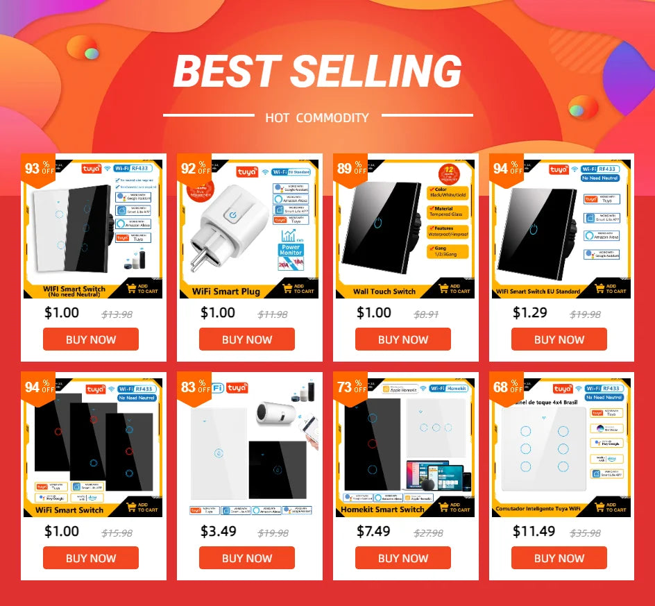 BONDA Smart WiFi Touch Switch β Alexa & Google Home Compatible! π₯