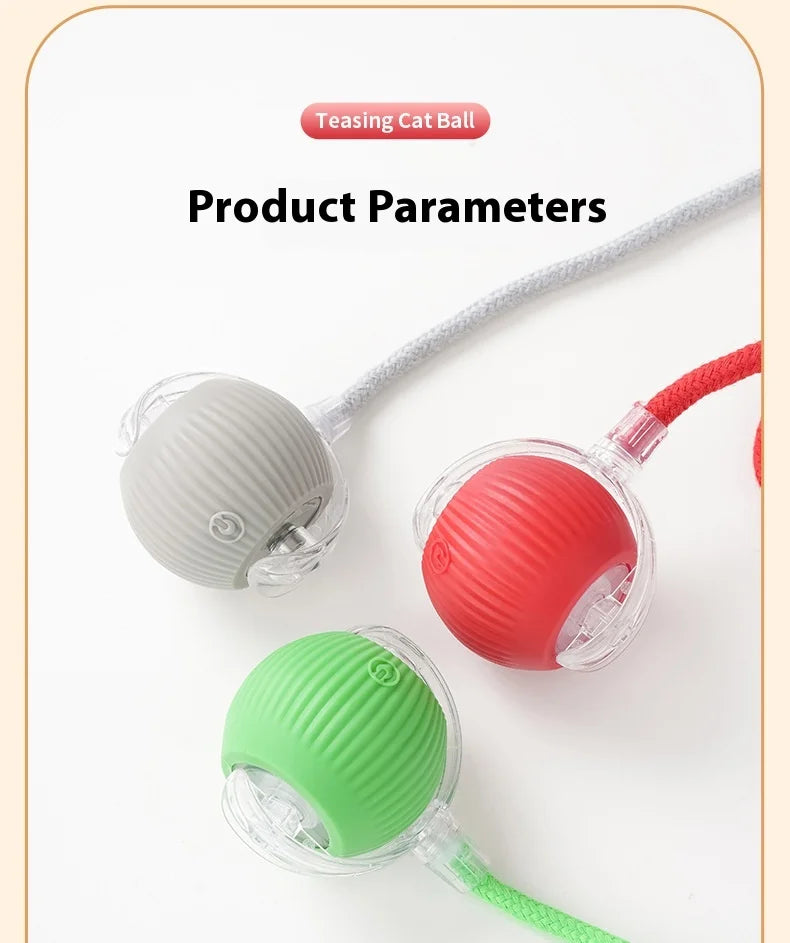 Rechargeable Interactive Cat Toy – Smart Automatic Rolling Ball for Fun Pet Play! 🐱⚡