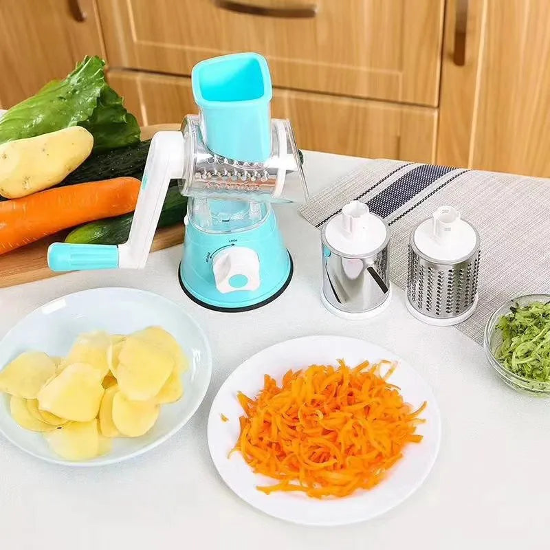 Kitchen Multifunctional Drum Vegetable Slicer β Hand Cranked Potato & Cheese Slicer! π₯πͺ