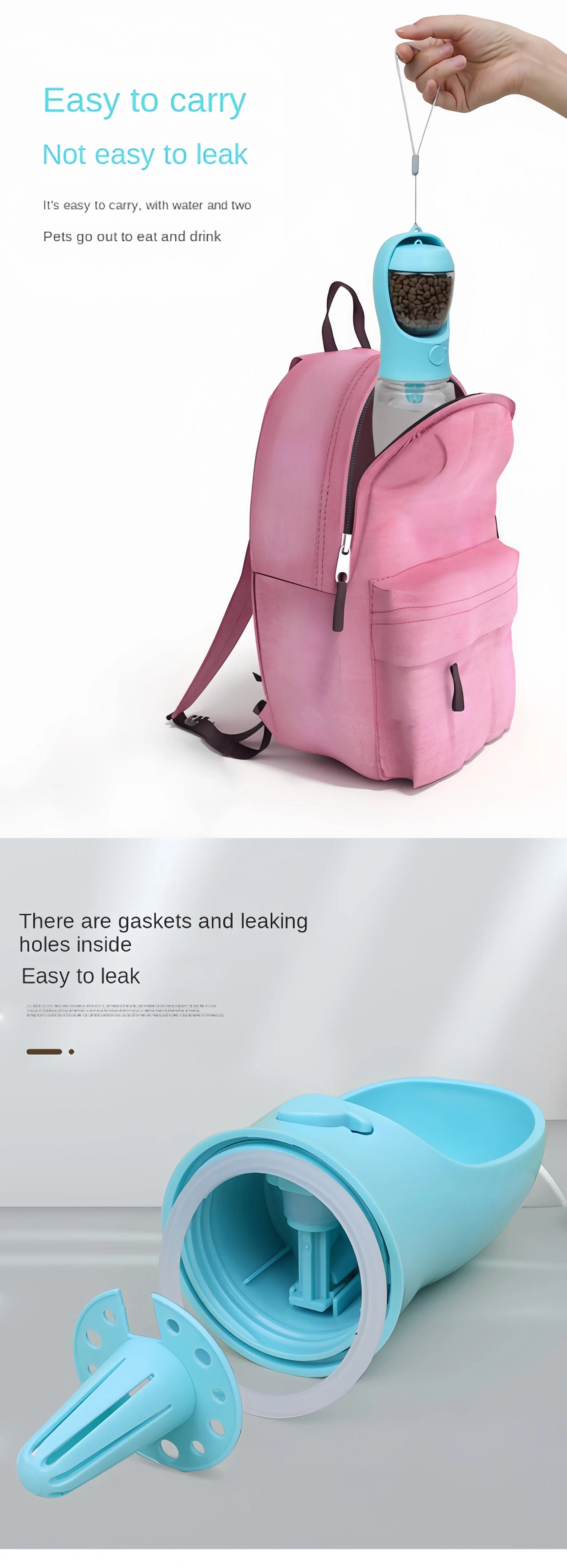 Portable Dog & Cat Water Bottle Container for Pets! π§π