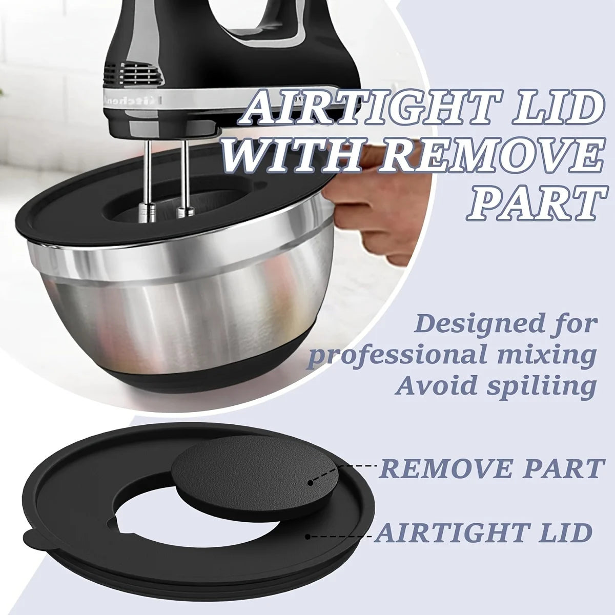 8PCS Airtight Lids, Non-Slip Bottoms & Attachments for Baking & Serving! π°π©βπ³