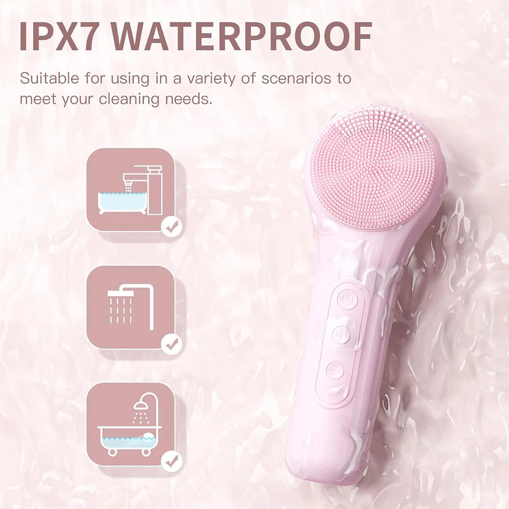 Sonic Waterproof Facial Cleansing Brush, Rechargeable Deep Clean Exfoliating Scrubber! ππ¦