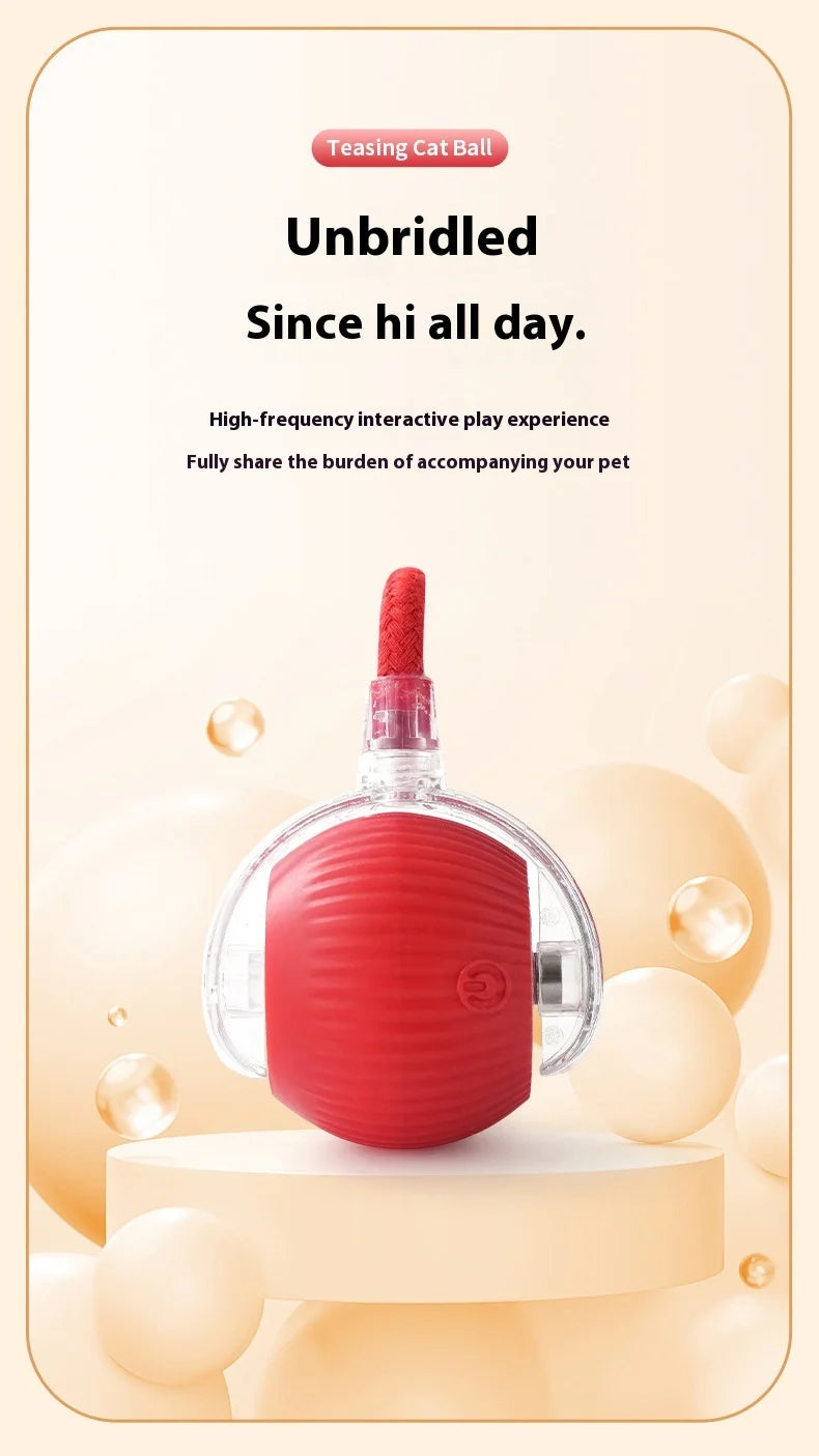 Rechargeable Interactive Cat Toy – Smart Automatic Rolling Ball for Fun Pet Play! 🐱⚡