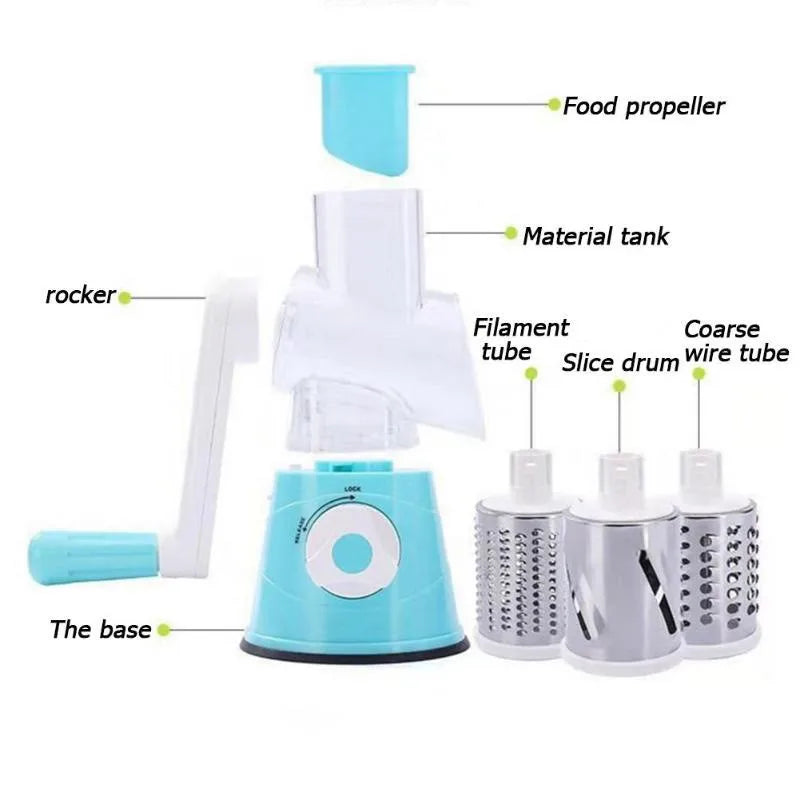 Kitchen Multifunctional Drum Vegetable Slicer β Hand Cranked Potato & Cheese Slicer! π₯πͺ