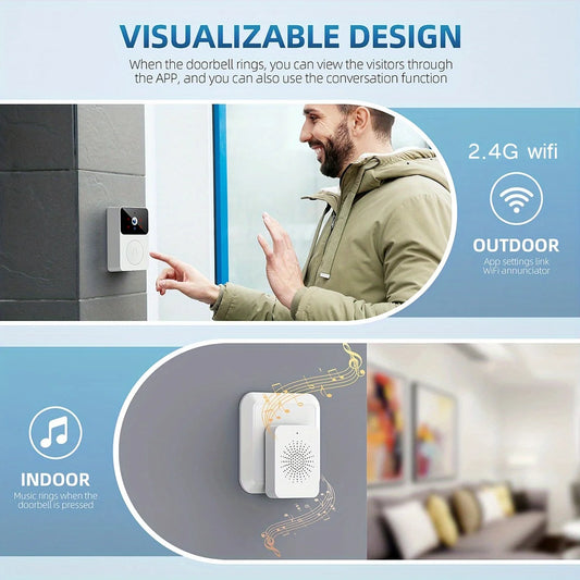 Tuya Smart Wireless Video Doorbell β HD Security Camera with Night Vision & 2-Way Audio π₯ποΈ