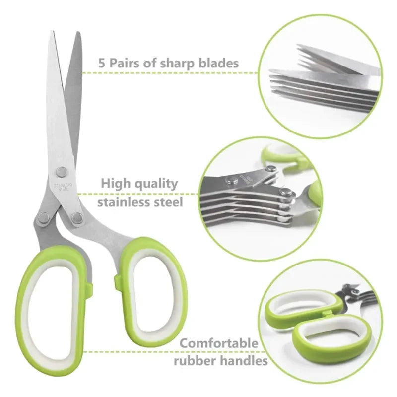 5-Layer Stainless Steel Kitchen Scissors🌿🍴