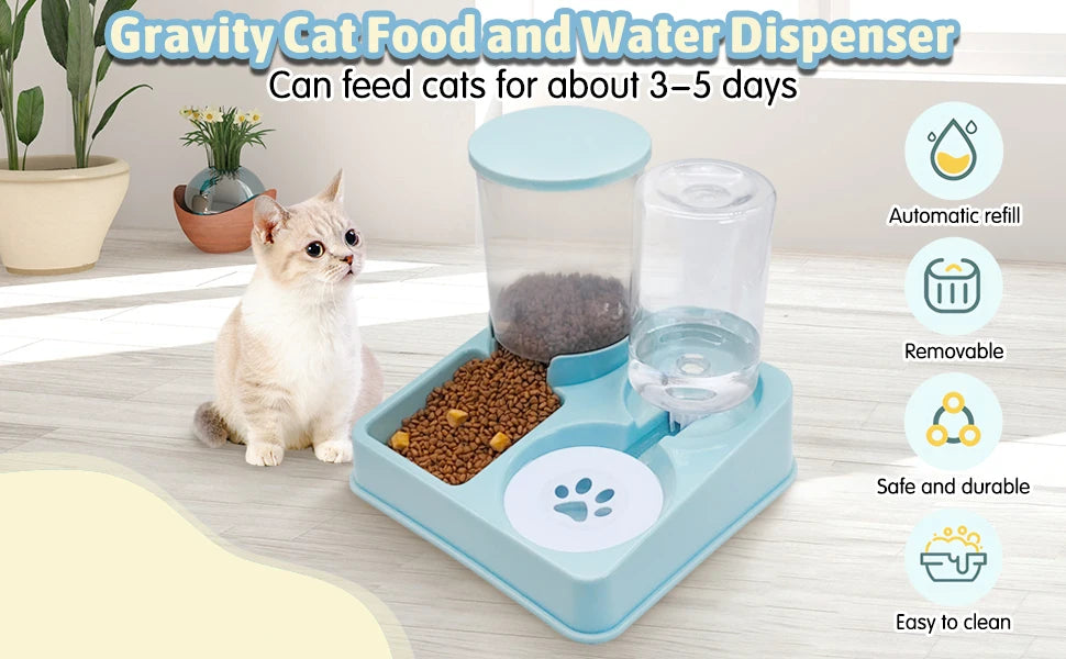 Automatic 2-in-1 Gravity Food and Water Feeder for Pets! π§π±