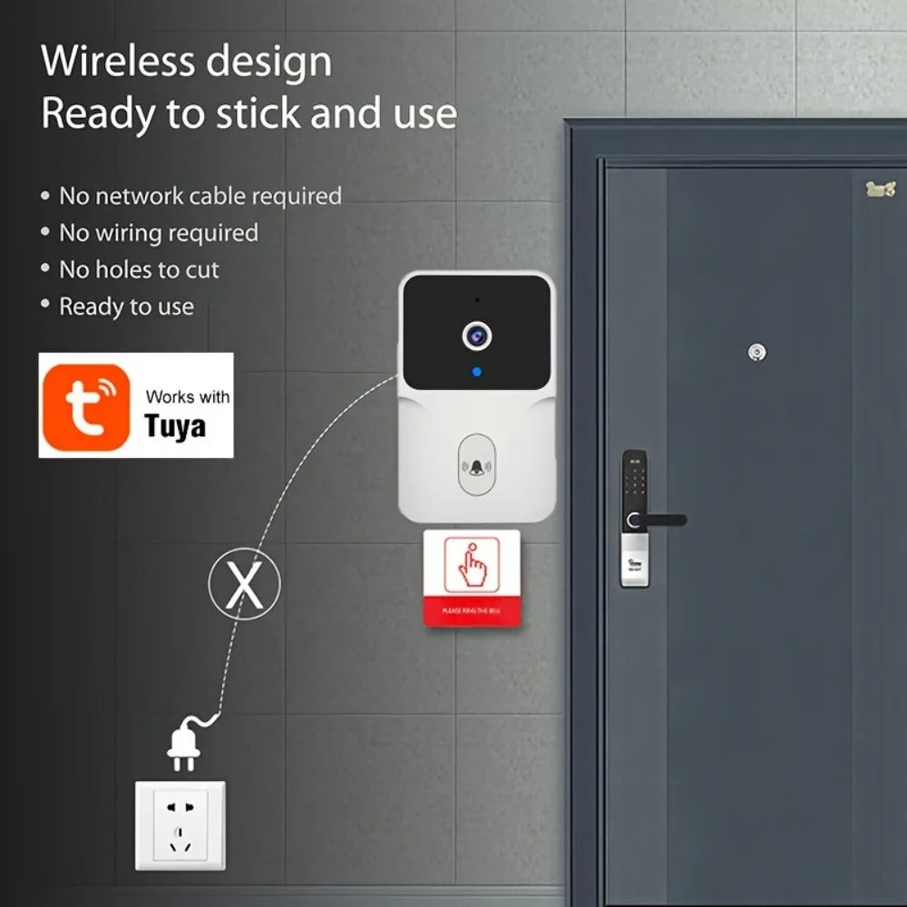 Tuya Smart Wireless Video Doorbell β HD Security Camera with Night Vision & 2-Way Audio π₯ποΈ