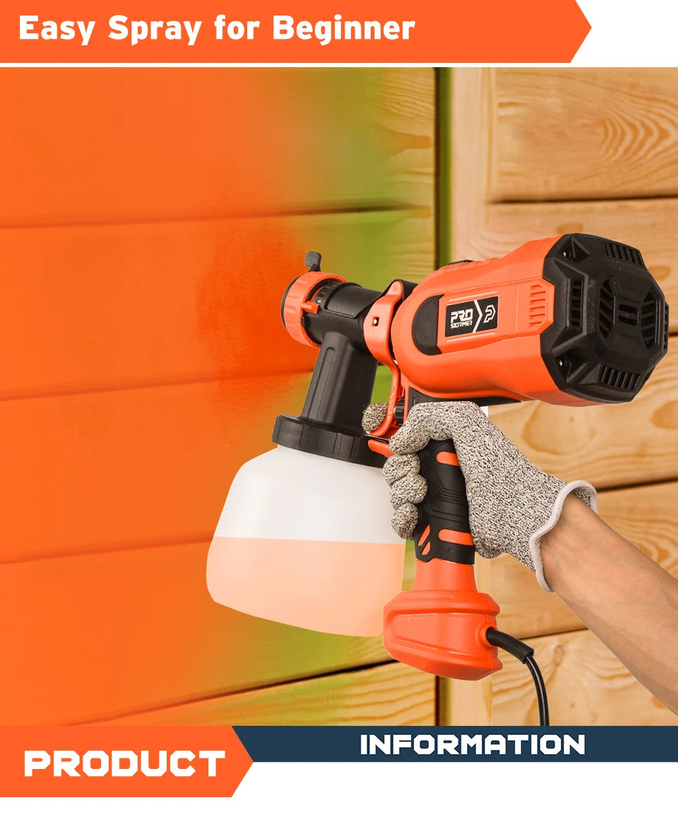 750W Electric HVLP Paint Sprayer β 4 Nozzle Sizes, 1200ml Tank for Easy & Precise Spraying! π