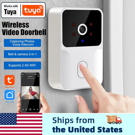 Tuya Smart Wireless Video Doorbell β HD Security Camera with Night Vision & 2-Way Audio π₯ποΈ