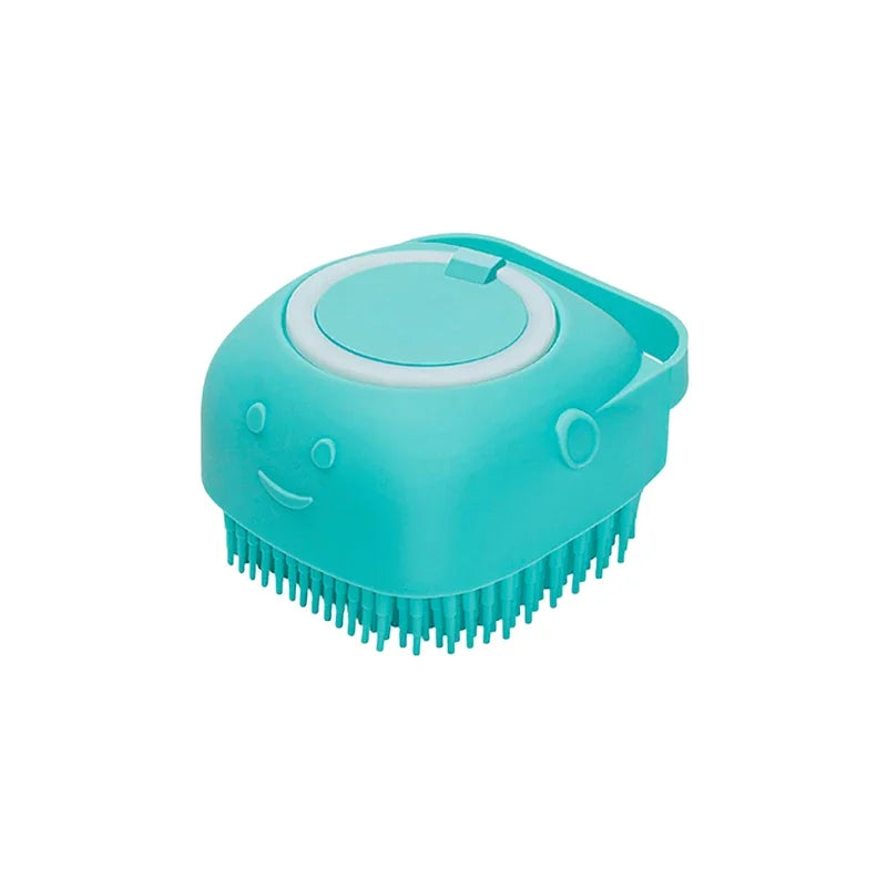 Pet Massage Shampoo Dispenser with Soft Silicone & Rubber Bristles for Dogs & Cats! 🐱✨