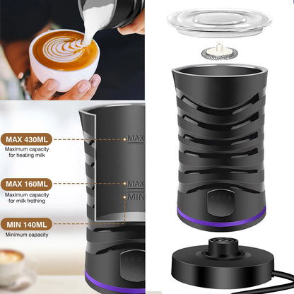 4 in 1 Automatic Hot & Cold Foam Maker for Coffee, Cappuccino & Latte! 🥛🔥