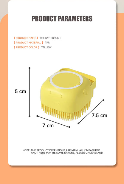 Pet Massage Shampoo Dispenser with Soft Silicone & Rubber Bristles for Dogs & Cats! 🐱✨