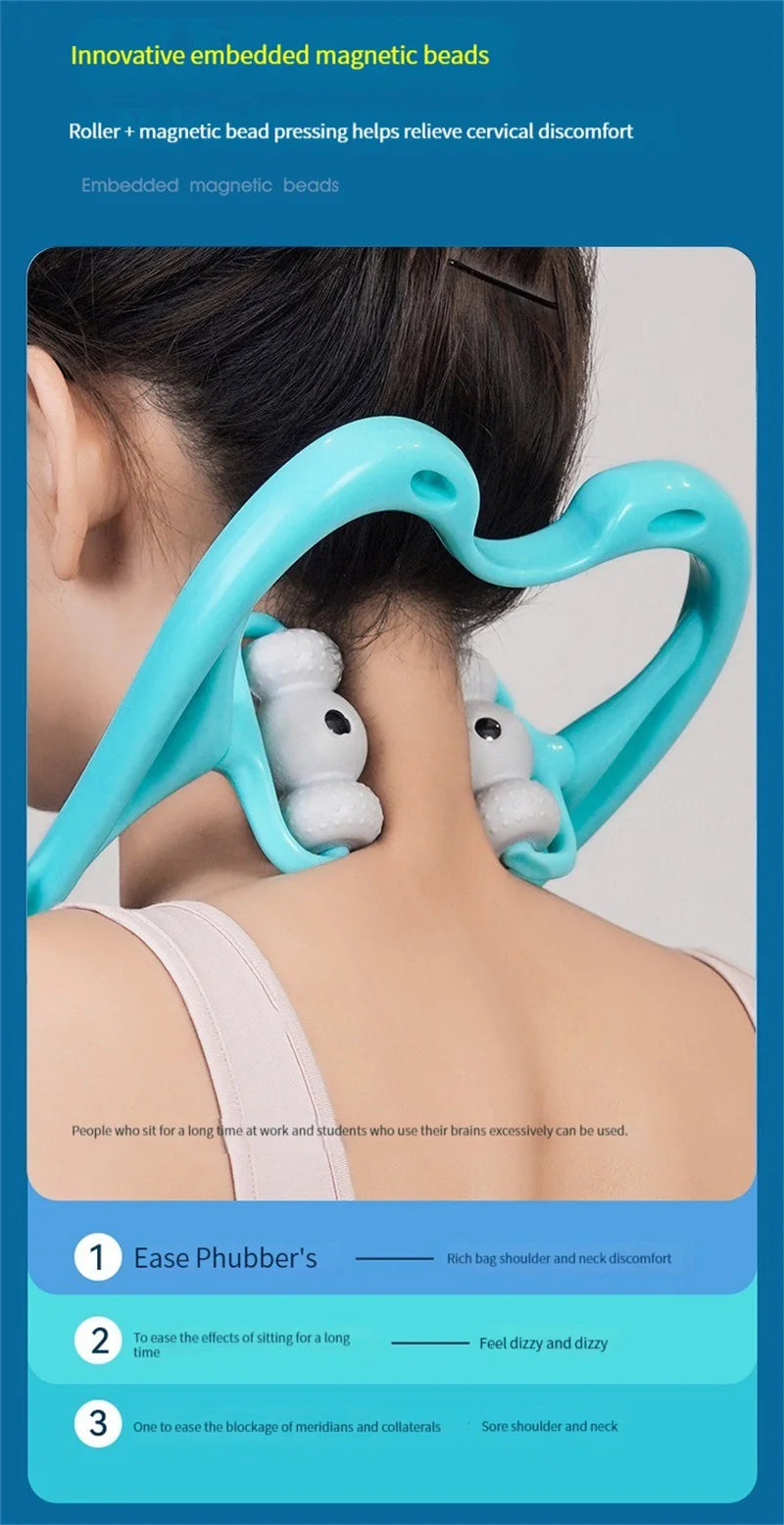 360° Deep Tissue Neck Massager Pain Relief, Shoulders, Waist & More! 🌿🔥