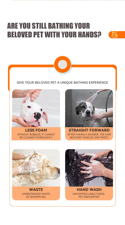 Pet Massage Shampoo Dispenser with Soft Silicone & Rubber Bristles for Dogs & Cats! 🐱✨