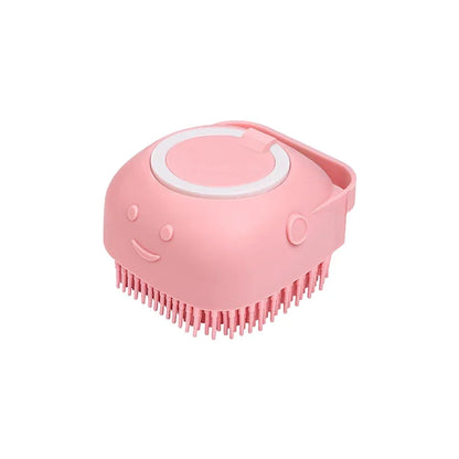 Pet Massage Shampoo Dispenser with Soft Silicone & Rubber Bristles for Dogs & Cats! 🐱✨