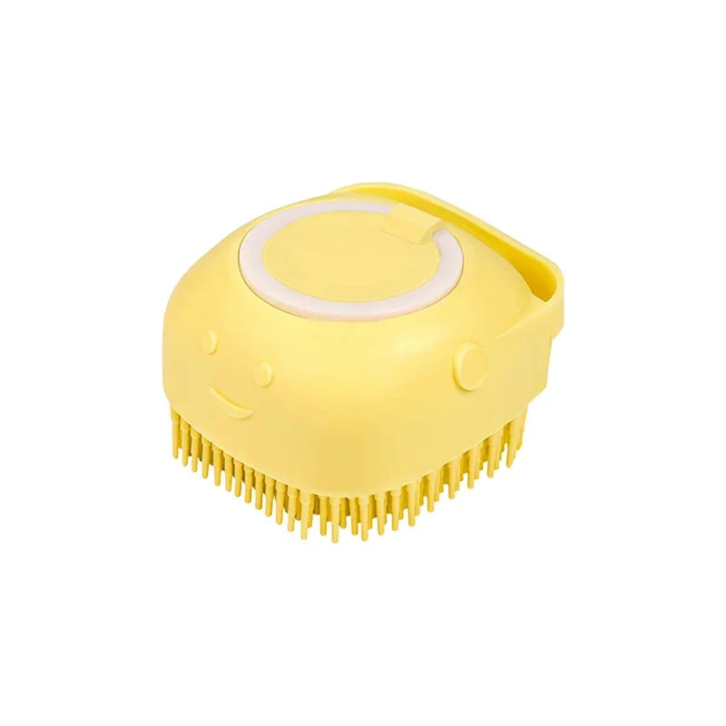 Pet Massage Shampoo Dispenser with Soft Silicone & Rubber Bristles for Dogs & Cats! 🐱✨