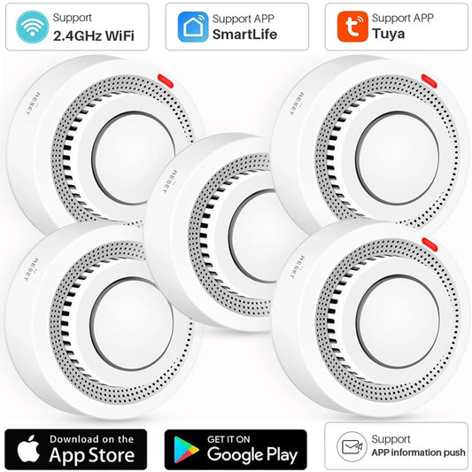 WiFi Tuya Smart Smoke Detector β Wireless Fire Protection & 80DB Alarm for Ultimate Safety! π¨