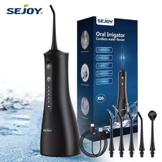 Sejoy Cordless Water Dental Flosser Portable Oral Irrigator for Deep Teeth Cleaning! β¨π